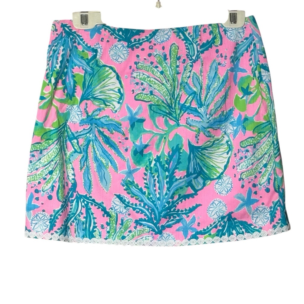 Like new! Lilly Pulitzer Skirt Womens 4 Mandevilla Baby Patty Skort Tropical - Picture 2 of 8